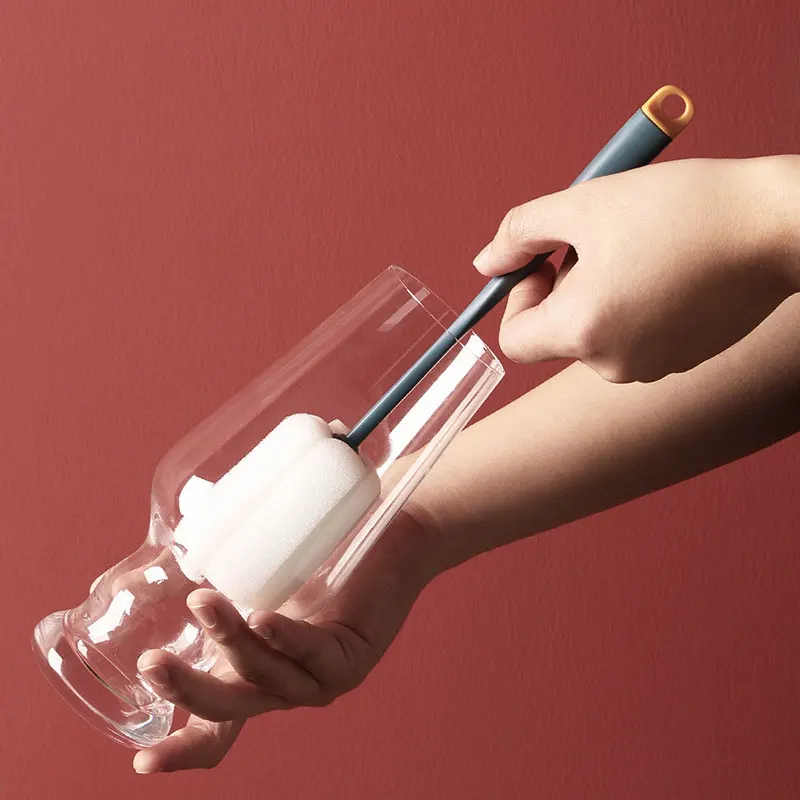 Щетка губка для чистки бутылок с молоком кофе чая Красного вина|Чистящие щетки| |