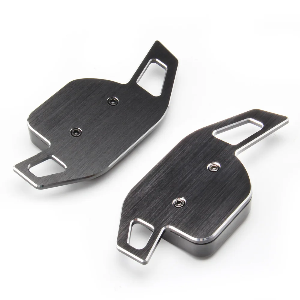 

2pcs Aluminum Black Paddle Shift Extensions Audi Steering Wheel Gear Shifters Up