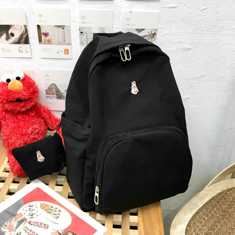 Женские школьные сумки для девочек подростков 2020 нейлоновый рюкзак с кроликом