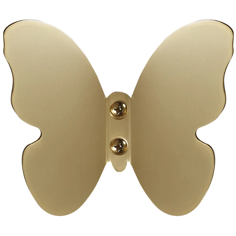 

Brass Coat Hook Light Luxury Brushed Gold Three Dimensional Butterfly Bedroom Coat Rack Decoration Porch Creative Coat Rack