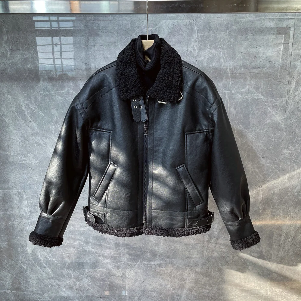 

Autumn Men Winter Thick Warm Fleece Leather Jackets Men Short Casual Outwear Male Motor Biker Faux Leather Coats O645