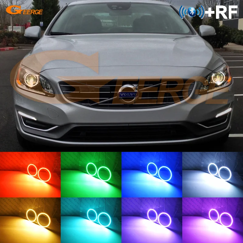 Для Volvo S60 II V60 2014 2015 2016 2017 facelift RF remote Bluetooth APP многоцветный ультра яркий RGB комплект