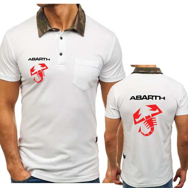 Мужская футболка поло с коротким рукавом для автомобиль Abarth повседневная и