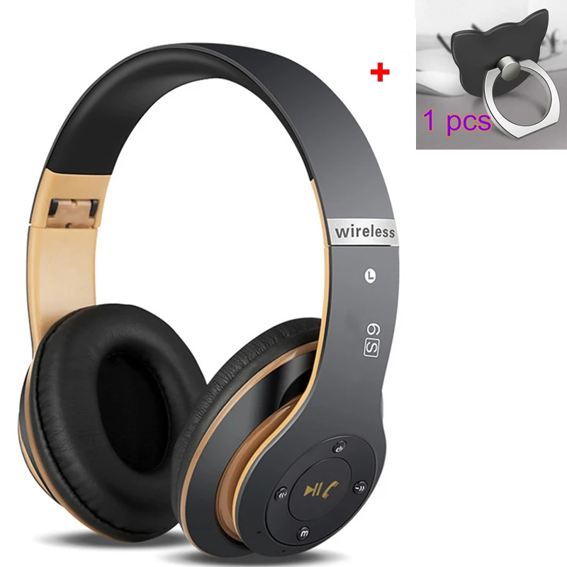 Style 1 6S Беспроводные Bluetooth 4,2 наушники складные шлем аудио Hifi стерео бас гарнитура с микрофоном Поддержка TF карты FM радио - Цвет: Style 1