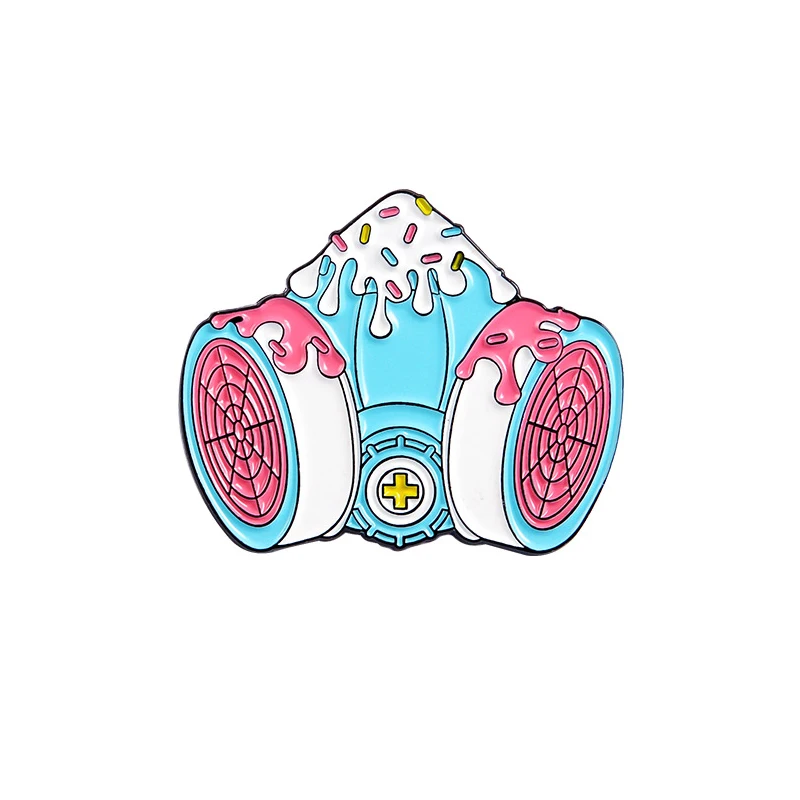 Металлическая эмалированная брошь в виде розового мороженого креативная модная