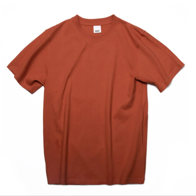 

T-shirt solid color short-sleeved male couple loose tide brand Japanese retro Model 60217