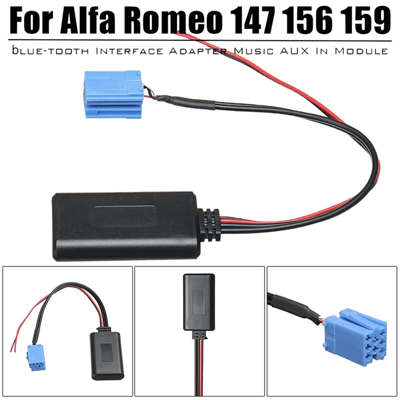 Aux Blue-Tooth Music Adapter Interface Wireless Radio Stereo Cable for Alfa Romeo 147 156 159 Brera Mito Gt Giulietta | Автомобили и