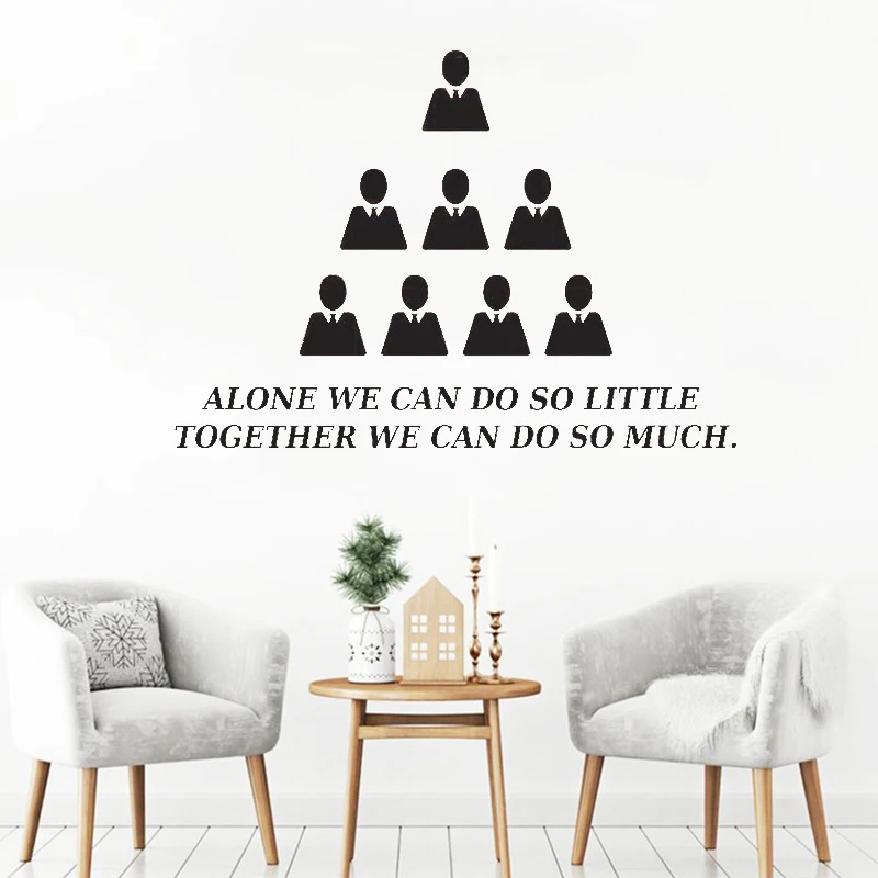 

Motivational Quotes Vinyl Wall Sticker Teamwork Art Decal Inspirational Words Office Room Decoration Office Worker Wallpaper