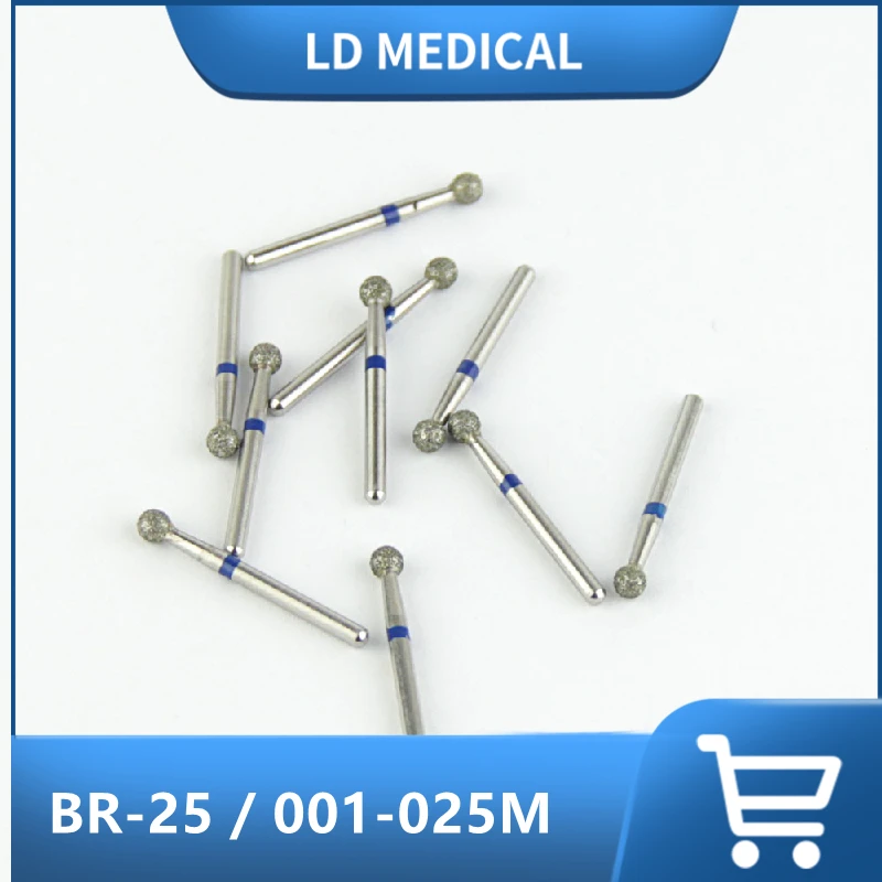 10 шт./Лот стоматологическая лаборатория искусственное алмазное сверло 001-025 м