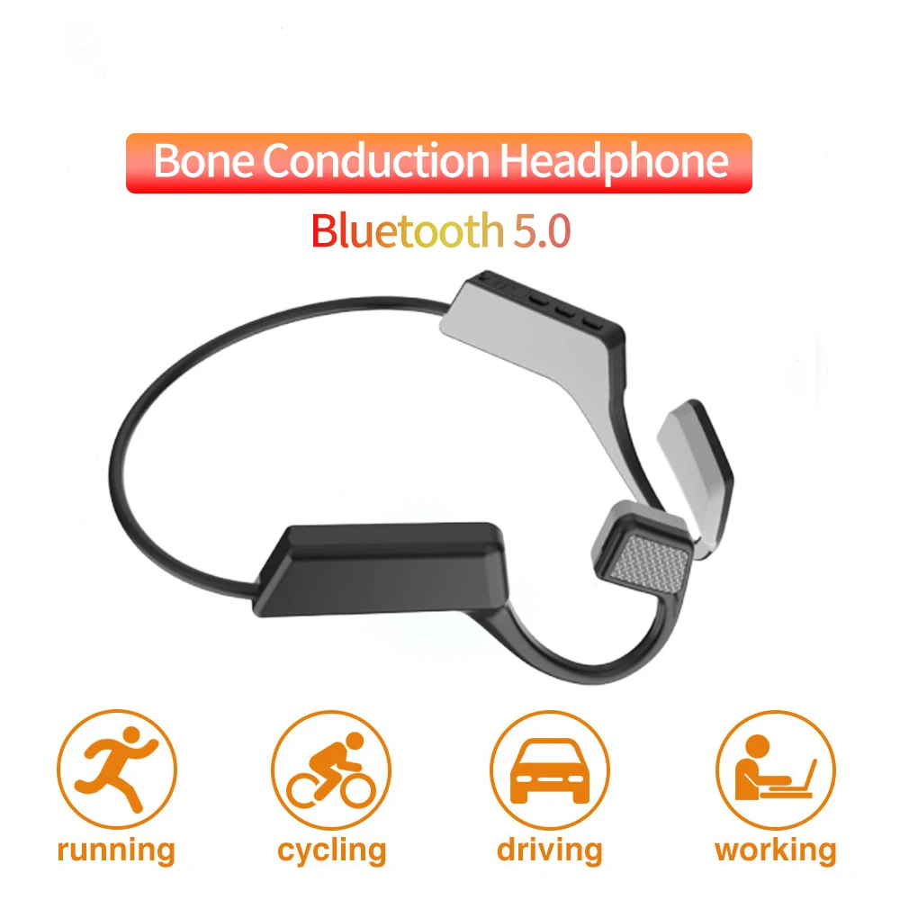 Спортивные Беспроводные наушники с костной проводимостью bluetooth гарнитура для