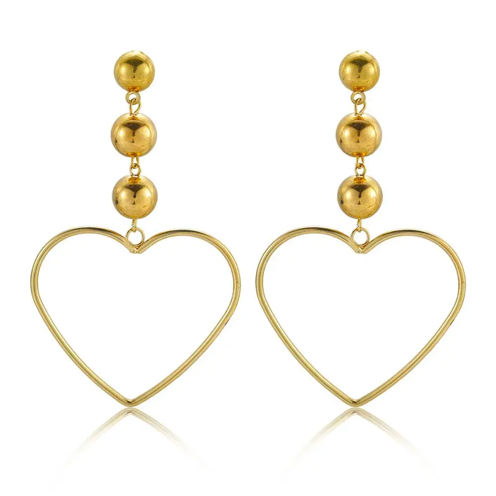 2021 Новое поступление модные Brincos Bijoux имитация жемчуга большое сердце