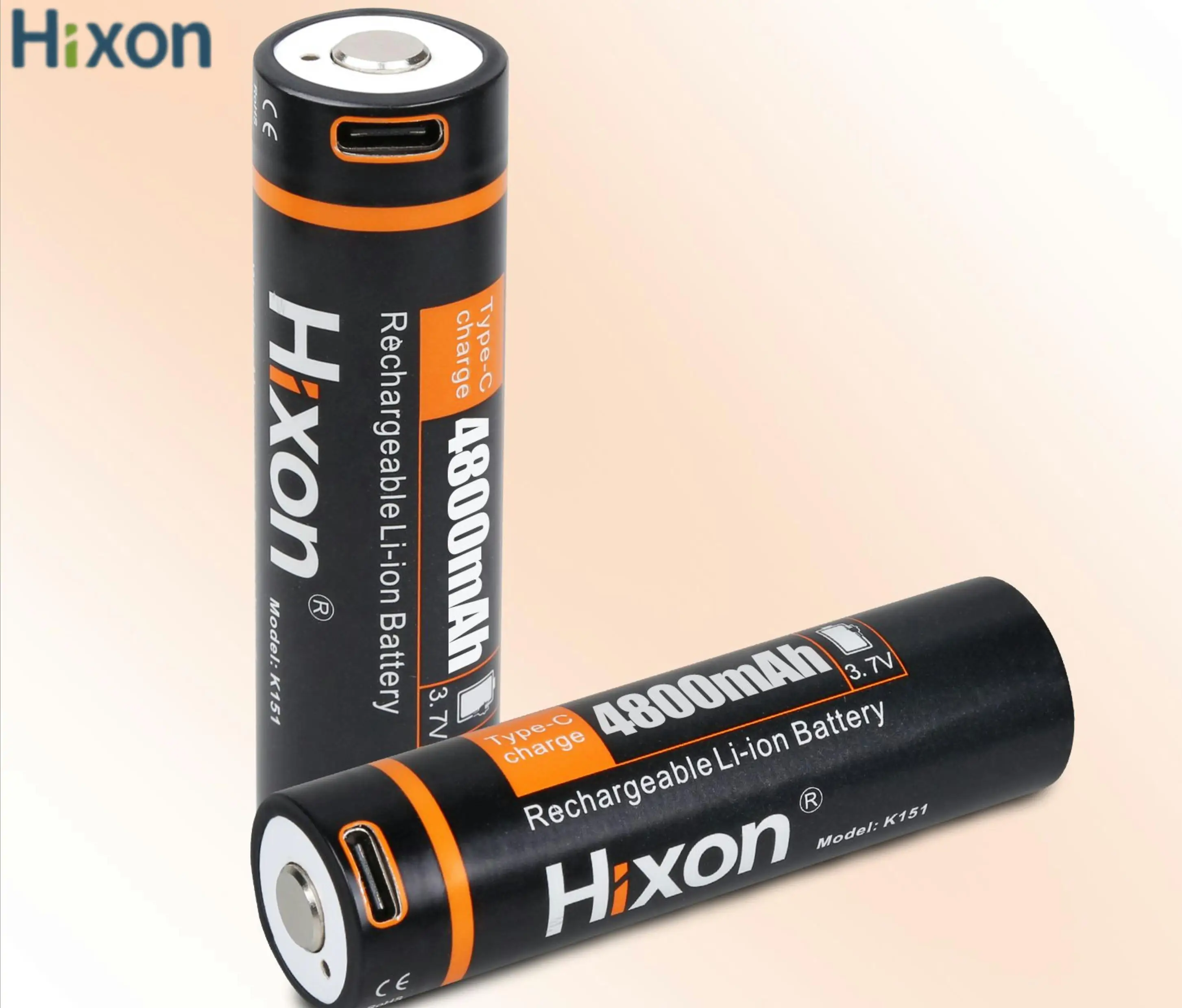 Литий-ионный аккумулятор Hixon сверхбольшая емкость 3 7 в USB 217000 4800 мАч для фонарика +