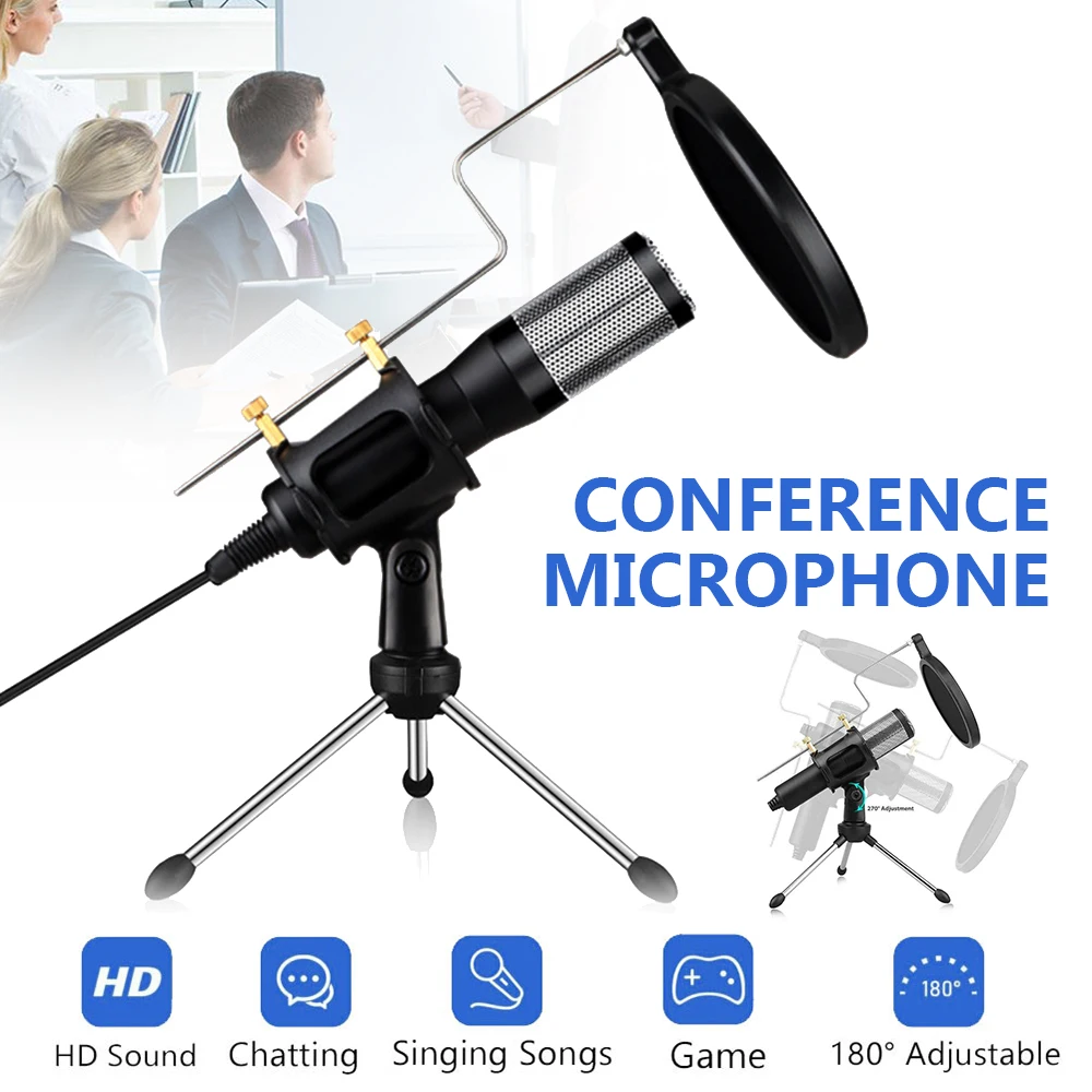 

Karaoke Microphone Professional Condenser Microphone With Stand For Computer Windows Recording Studio Iphone Microphones Android