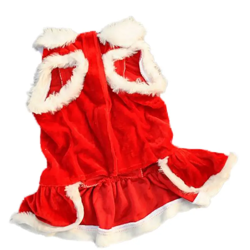 

Christmas Dog Red Dress Winter Pet Clothes Dog Xmas Costume Yorkie Chihuahua Cat Clothes Dresses Puppy Clothing Pet Outfits