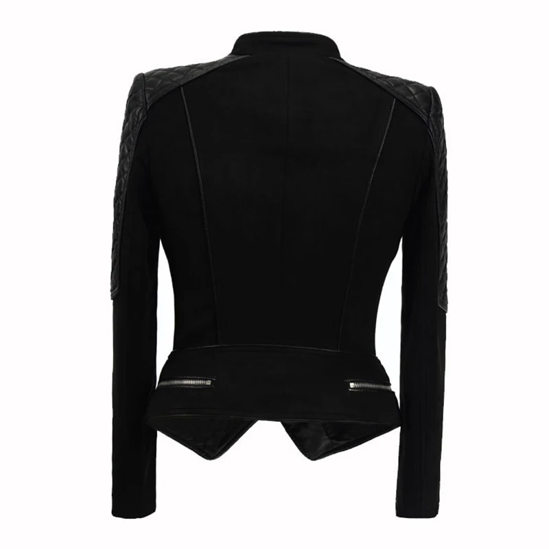 

Europe Women Leather Jackets Black Casual Suede Fur Clothing Ladies Short Handsome Slim Zipper Outwear Turn-down Collar Coats