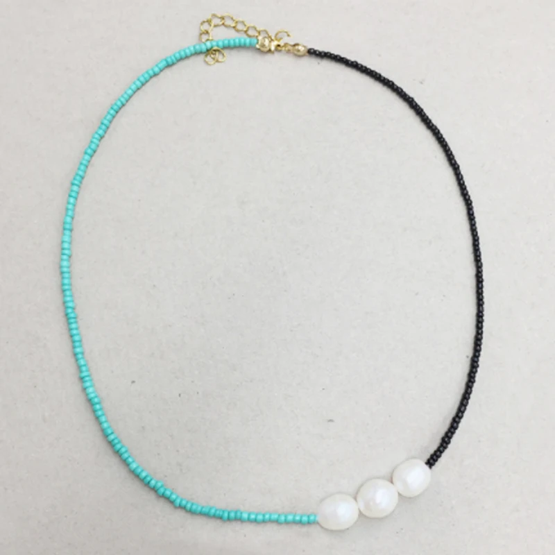 Женское Ожерелье с разноцветными бусинами венецианское колье без шеи