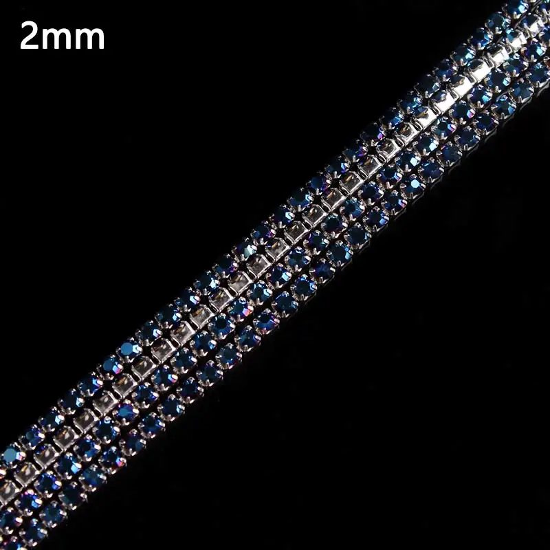 1 ярд/лот 2 мм прозрачные стразы со стразами цепочка для рукоделия сделай сам