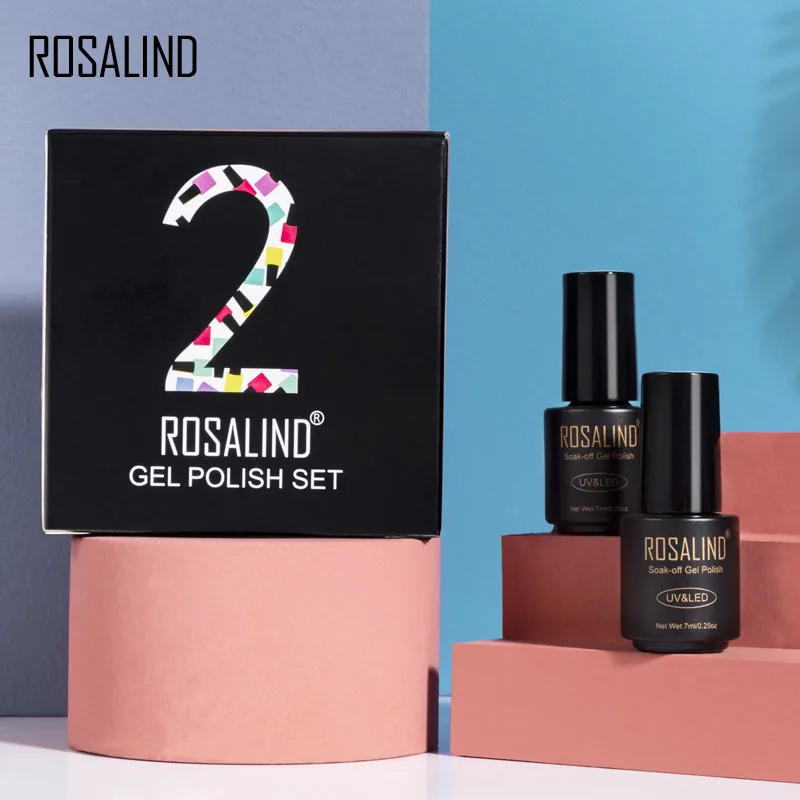 Набор гель-лаков ROSALIND с коробкой 7 мл Гель-лак для ногтей удаляемый замачиванием