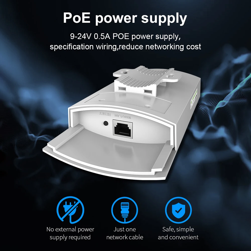 300 Мбит/с WiFi ретранслятор Беспроводной 2 4G Усилитель сигнала Открытый 1 км CPE AP мост