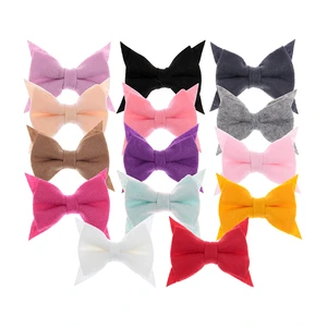 Милые 10 шт.лот фетровые банты Swallowtail для маленьких девочек повязки на голову мягкие банты для волос для заколок зажимы сделай сам Детские аксессуары для волос