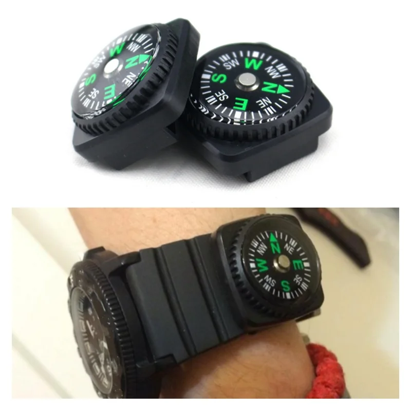 

3pcs/lot Black Portable Belt Buckle Mini Compass for Bracelet Survival Mini Pocket Compass Outdoor Hiking Camping Accessories