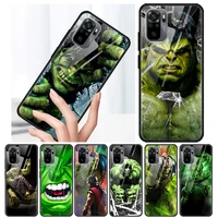 marvel hulk avengers tempered glass cover for xiaomi redmi note 10 10s 9 9t 9s 8t 8 9a 9c 8a 7 pro max phone case