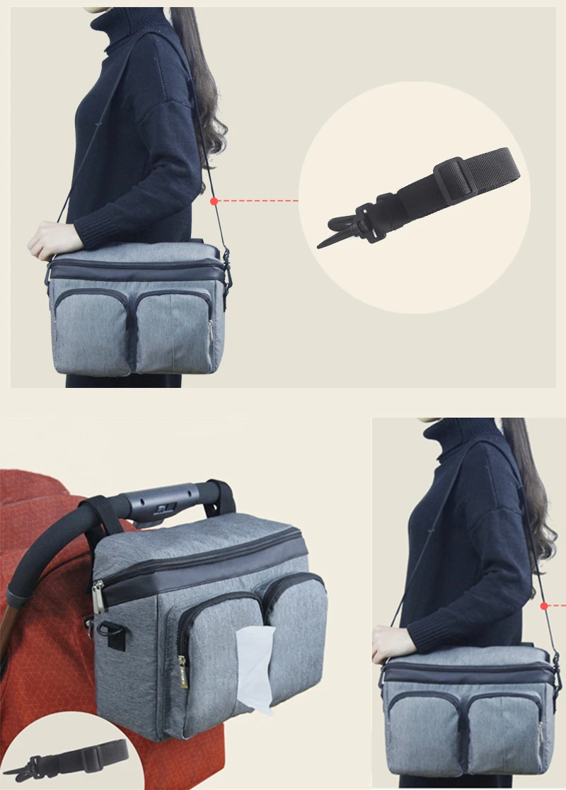 

Baby Stroller Bag Diaper Bags Large Capacity Portable Mummy Bag Baby Supplies Storage Bag Mom Backpack Fashion Maternity Bag