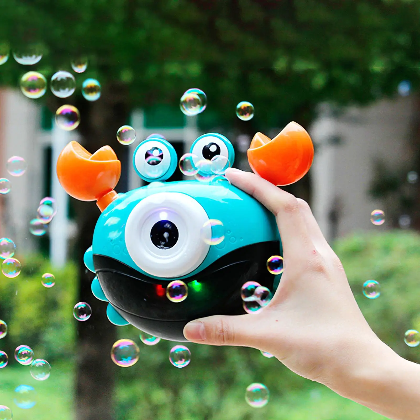 

Automatic Bubble Maker Baby Bathroom Toy For Kids Children Outdoor Bubble Machine Crabs Music Kids Bath Toys Bathtub Soap