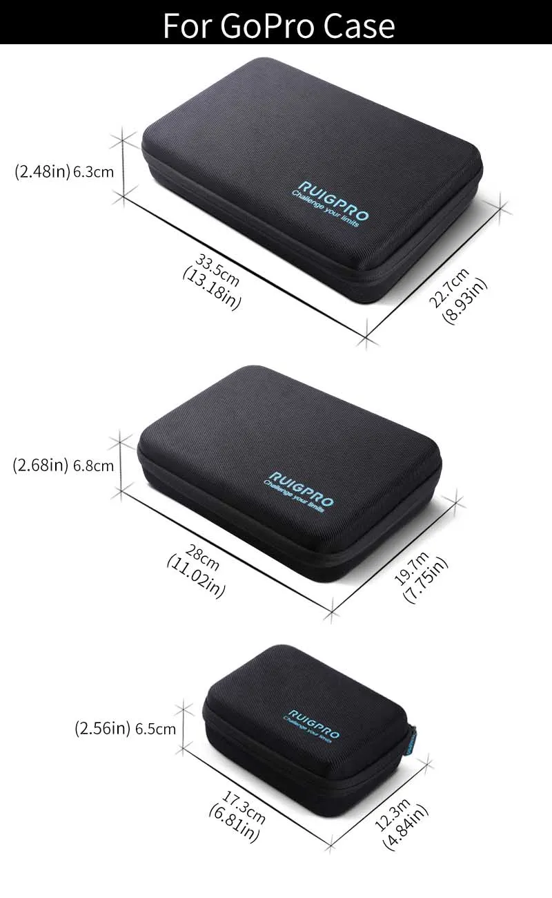 Портативная сумка для хранения Gopro чехол Xiaomi Yi Go Pro Hero11 10 9 8 7 6 5 черный DJI OSMO