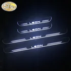 Индивидуальные движущийся светодиодный Добро пожаловать педаль автомобиль накладка педаль порога путь светильник для SEAT LEON MK2 MK3 1M 1P
