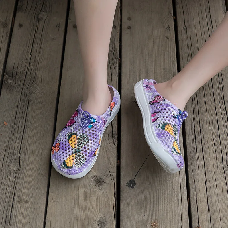 Сандалии женские нескользящие дышащие Шлепанцы из сетчатого материала для пляжа