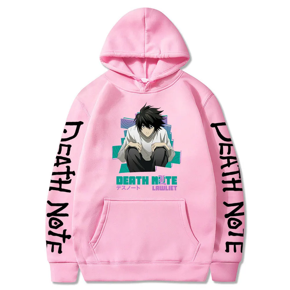 

Harajuku Anime Hoodies Death Note Hoodies Men 2021 Pullover Sweatshirt Hip Hop Long Sleeve Japanese Streetwear Tracksuit