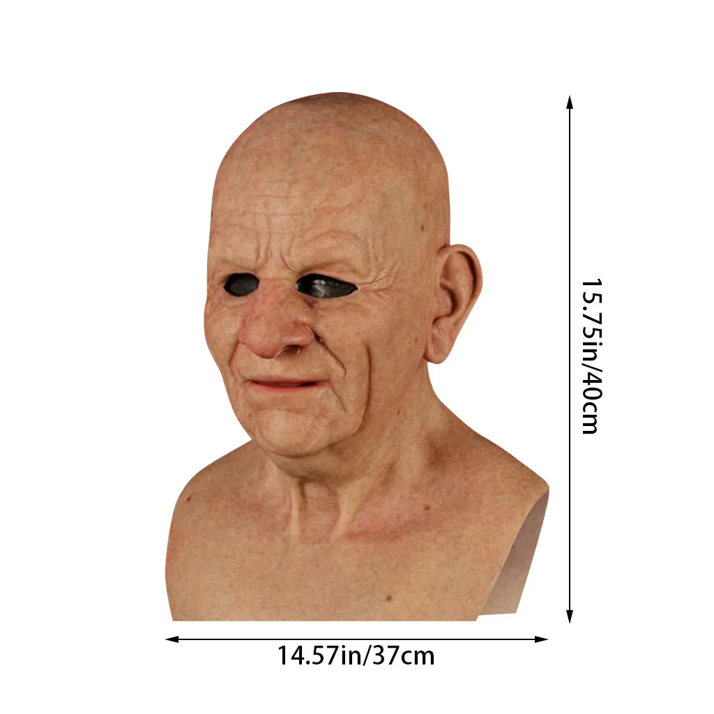 

halloween masks cosplay masque Another Me-The Elder Holiday Funny Supersoft Old Man Adult Mask mascarillas