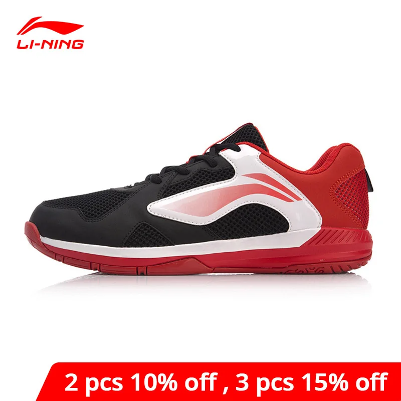 Туфли Li-Ning мужские для бадминтона, дышащая Спортивная нескользящая обувь, с подкладкой, AYTN051-0