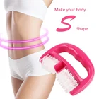 Портативный роликовый массажер для сжигания жира, для тонких ног, живота, шеи, ягодиц, антицеллюлитный ролик для подтяжки лица, ролик для похудения, уход за здоровьем, расслабление тела