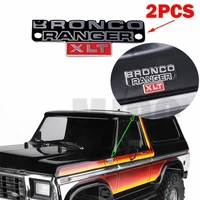 2pcs stainless steel stereo logo metal badge for 110 bronco ranger rc crawler car trx4 trx 4 82046 4