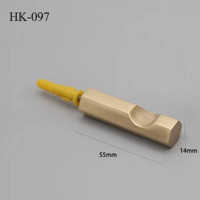 Однотонные латунные крючки, настенные крючки для халатов, крючки для ключей, пальто в европейском стиле, крючки для гостиной, ванной комнаты, кухни, декоративные настенные вешалки для одежды - Цвет: HK-097-c