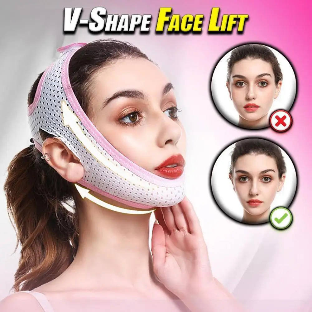 

Face V Shaper Slimming Bandage Relaxation Lift Up Belt Shape Lift Reduce Double Chin Face Thining Band Massage Slimmer