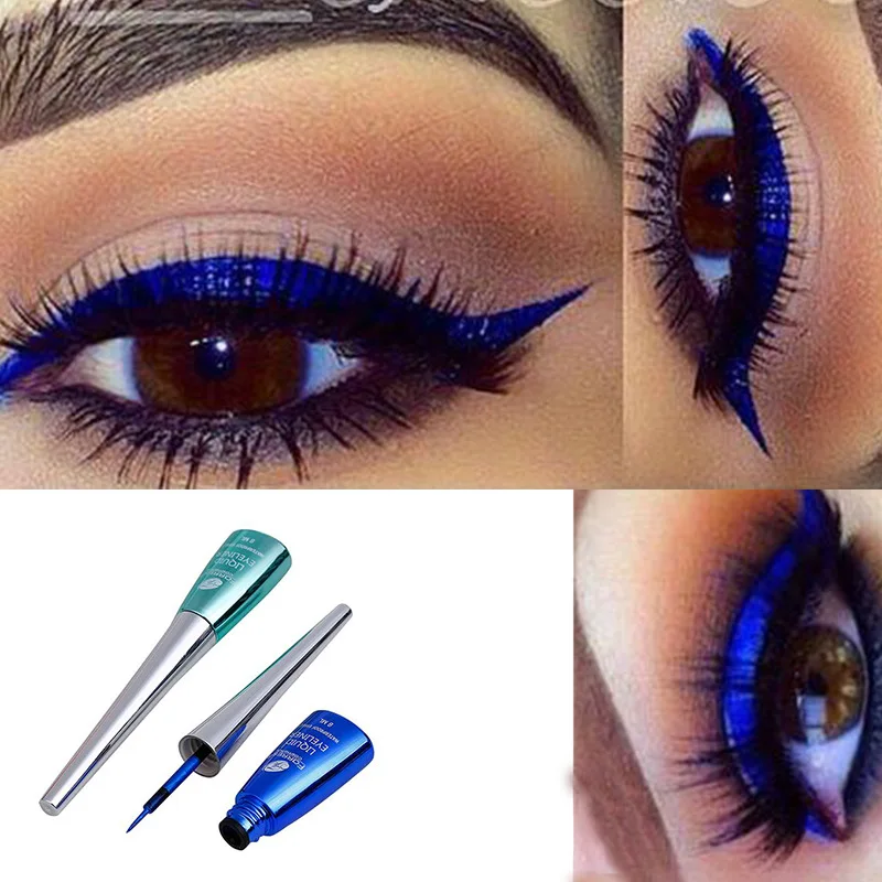 

FaRRES colorful liquid eyeliner blue waterproof long lasting liquid eyeliner glitter diamond matte eyeliner gel cosmetics