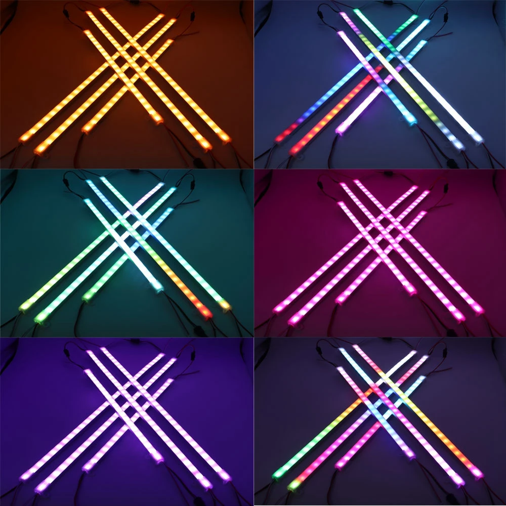 WS2811 WS2812B цветная Жесткая светодиодная RGB-лента индивидуально Адресуемая IC-панель