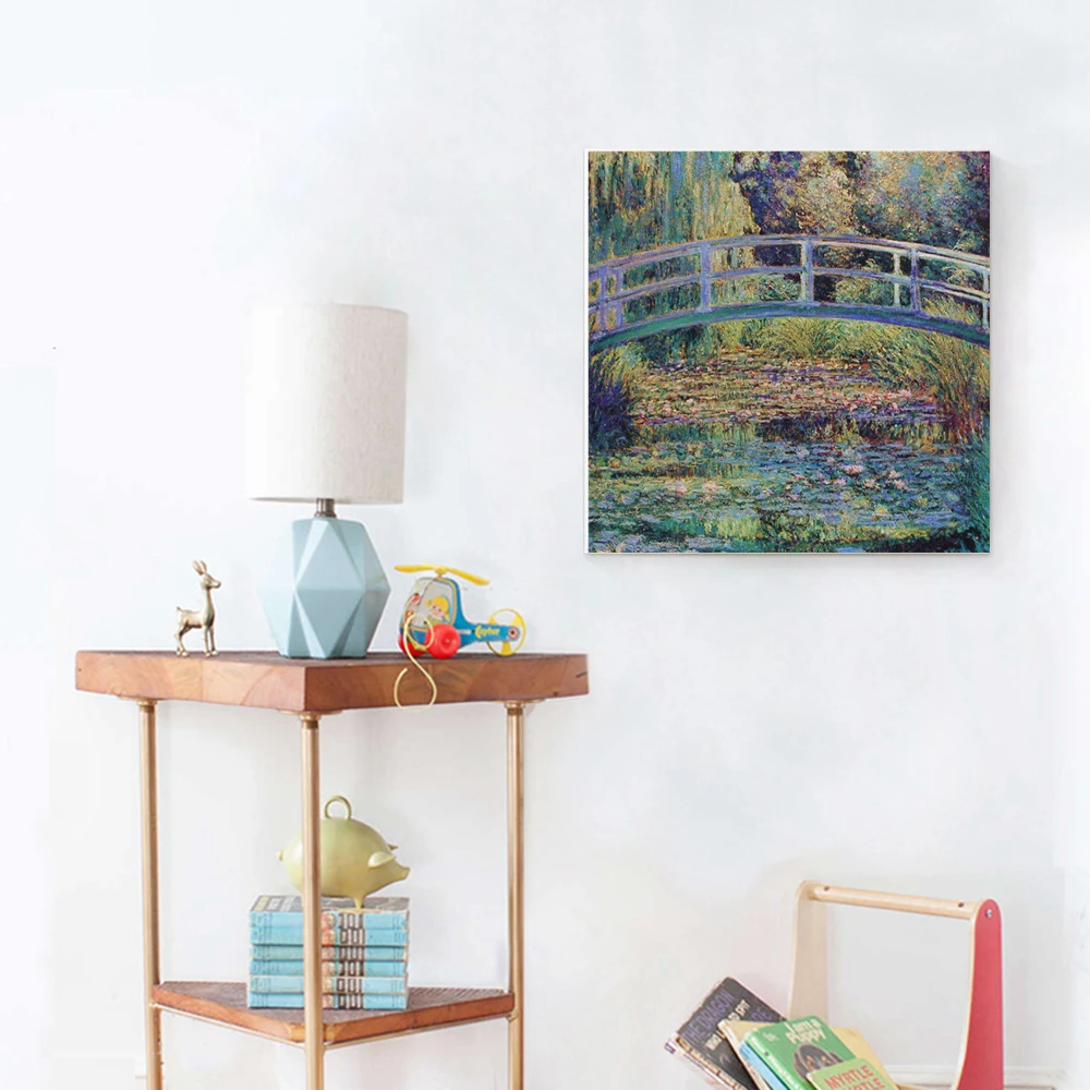 Клод монет Japnese мост впечатление пейзаж маслом украшения печатных на холсте