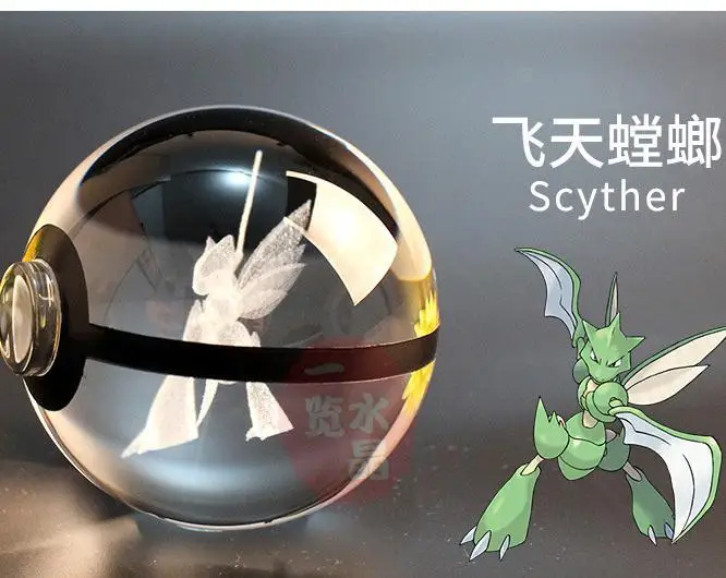 Pokemon Crystal Ball 50 мм 3d настольная лампа 5 в Picacho рождественские вечерние настольные лампы для влюбленных в спальню Подарочные Лампы - Цвет абажура: Diameter 5cm