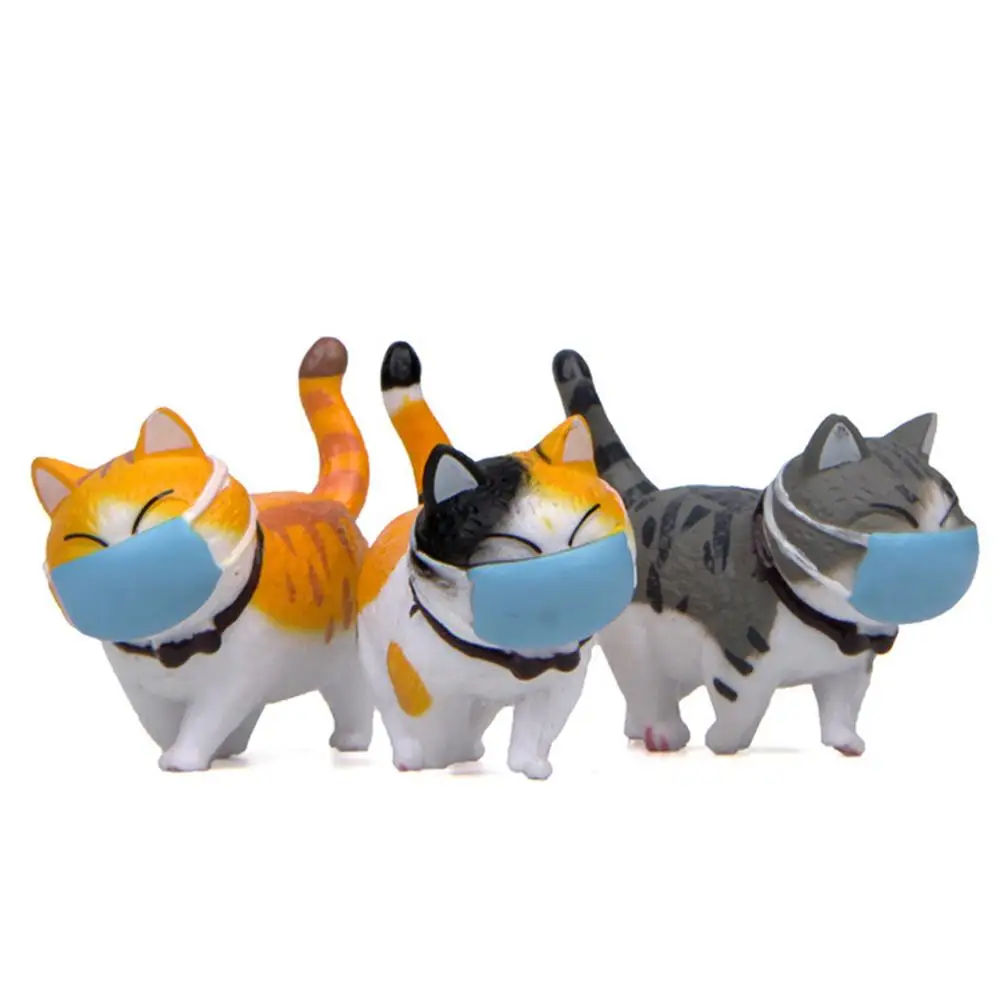 Мультяшный чехол для лица толстый кот мини модель фигурка орнамент микро пейзаж