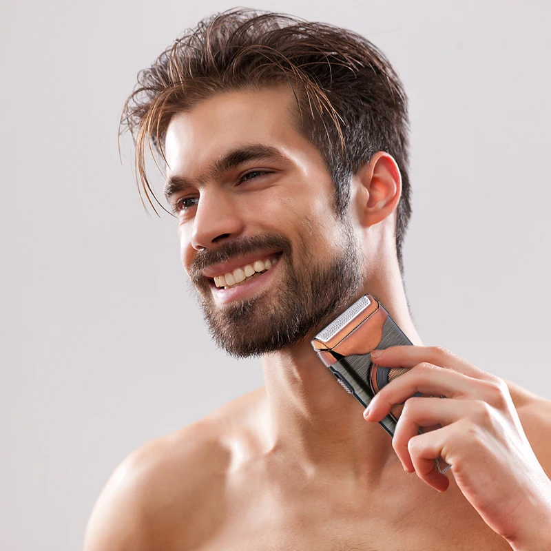 

Mini Portable Electric Shaver for Men 3D Double Floating Rechargeable Beard Razor Reciprocating Shaver Travel Supply 43D