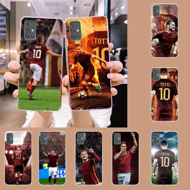 

Football-S-Soccer Star-D-Francesco Totti Phone Case For Samsung S21 S30 S10 S9 S8 S7 A31 A12 A70 A52 A30 lite plus ultra soft
