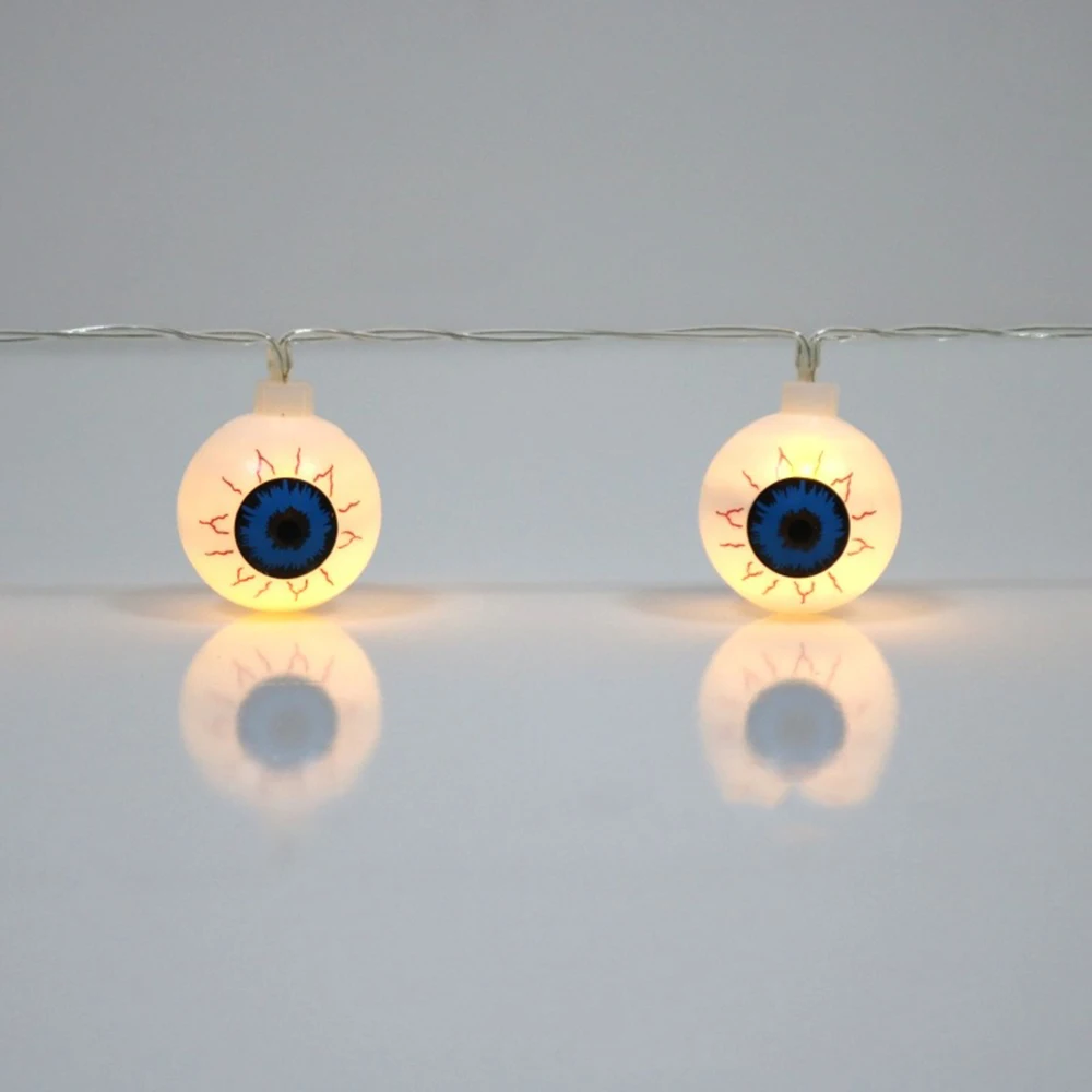 

10/20 LED Halloween Garden Party Xmas Decor String Fairy Light Eye Shape 2m Long Holiday-Lighting Battery-Operated