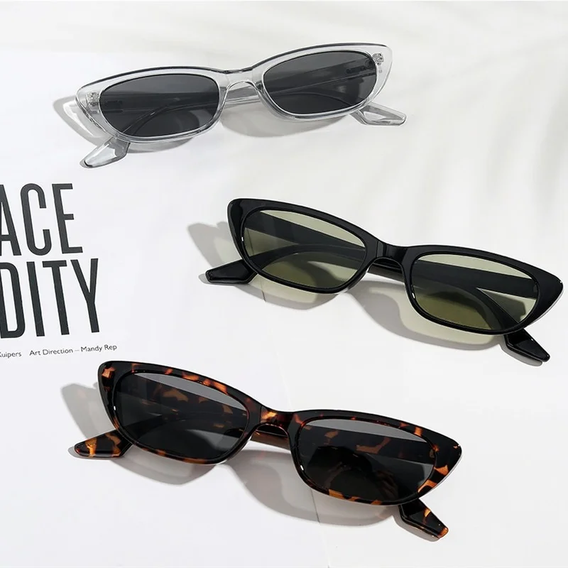 

Small Rectangle Sunglasses Women Retro Narrow Frame Cat Eye Sun Glasses Leopard Vintage Square Female Punk Eyewear Oculos De Sol
