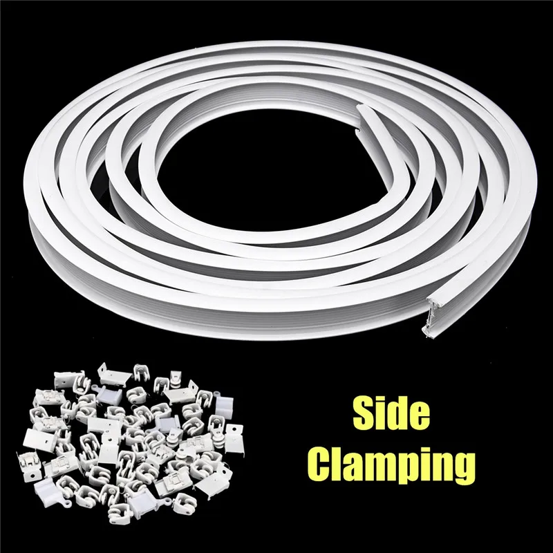 

5m Flexible Ceiling Mounted Curtain Track Rail Straight Slide Windows Balcony Plastic Bendable Home Window Decor Accessories