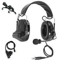 tactical shooting headset electronic pickup hearing protection comtacii headset arc helmet track adapterbk