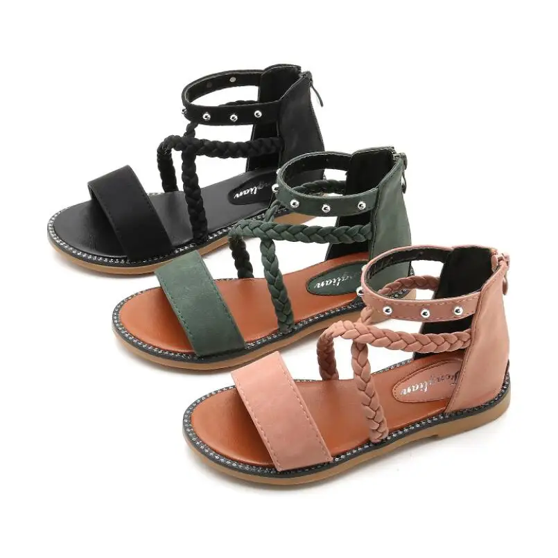 

Kids Girls Sandals New Summer Toddler Shoes Girl Non-slip Kids Beach Sandal Toddler Shoe Soft Sandals Dancing Shoes Roman Shoes